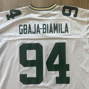 Reebok Vintage Green Bay Packers Kabeer Gbaja-Biamila #94 White Jersey Men’s L